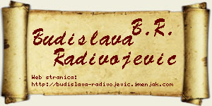 Budislava Radivojević vizit kartica